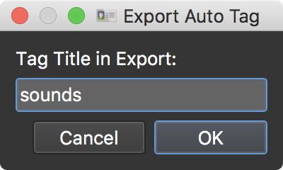 Export Auto Tag