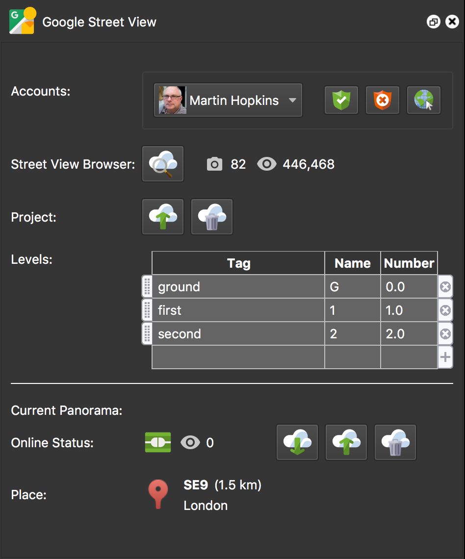 Google Street View Panel