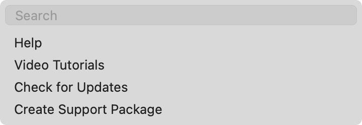 Help Menu