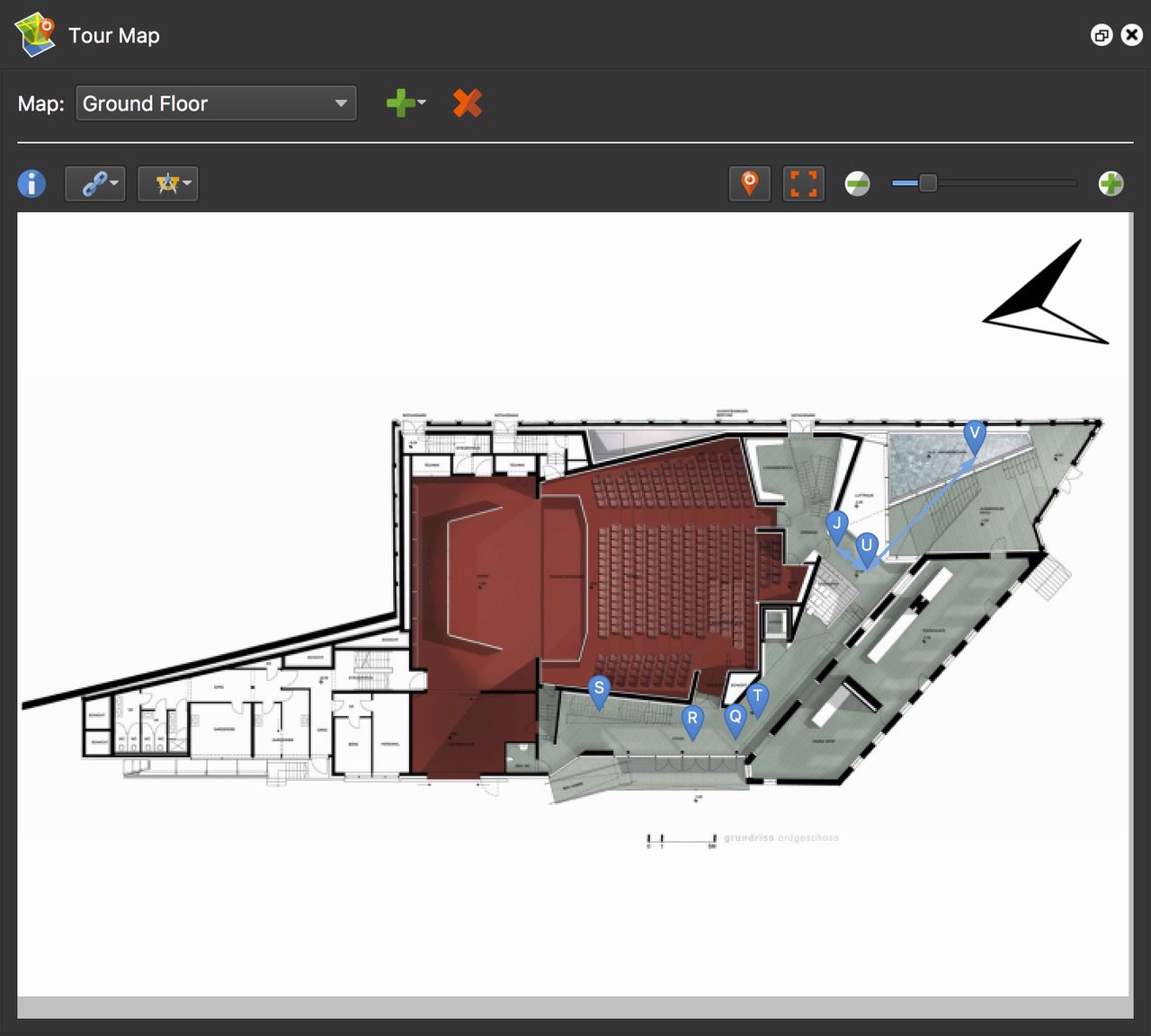 Floor Plan in the Tour Map panel