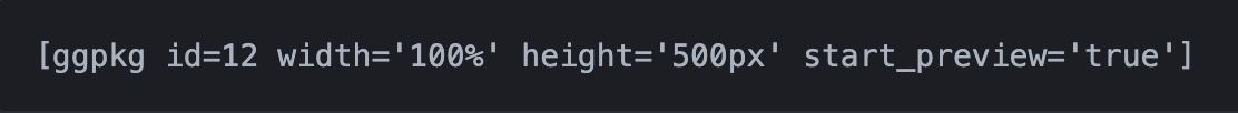 GGPKG shortcode example