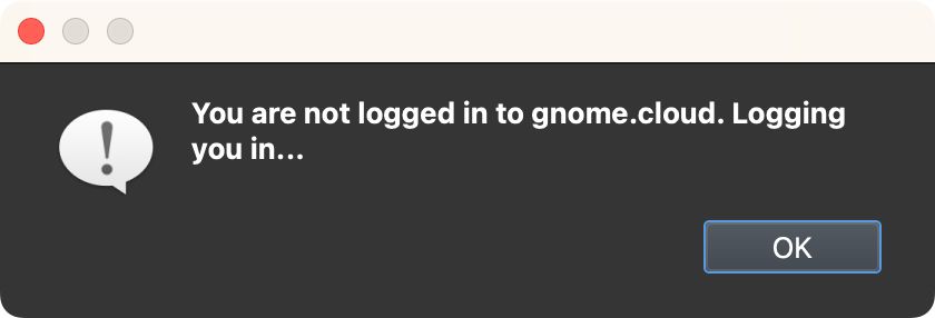 Logging in.