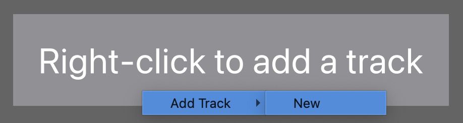 Add a new track for a Video Panorama clip.