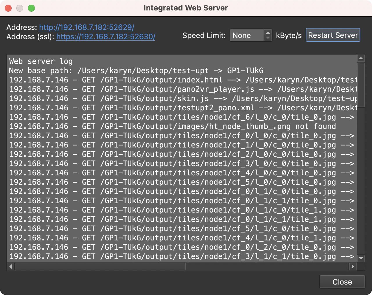 Integrated Web Server