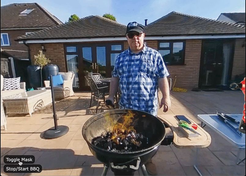 Mask toggled on and off.