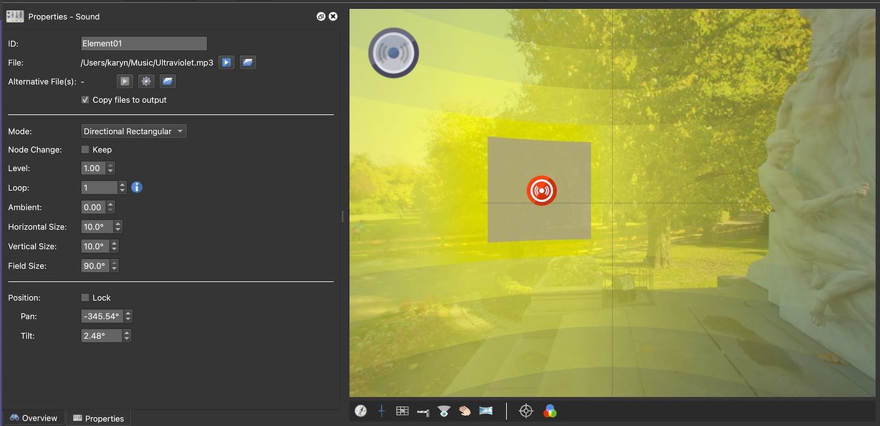 Sound added. Directional Rectangular.