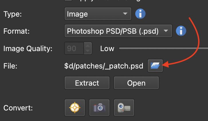 Click the folder icon to navigate to the logo.