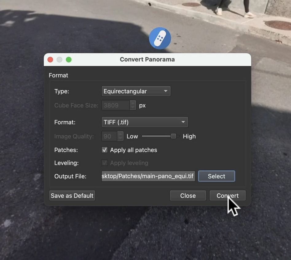 Convert Image dialog.
