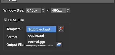 Custom HTML template added to the project folder.