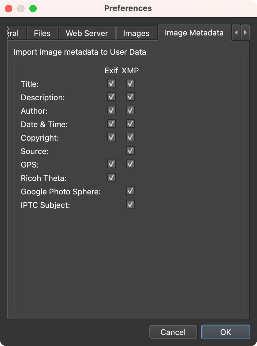 Image Metadata