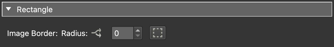 Single value for radius.