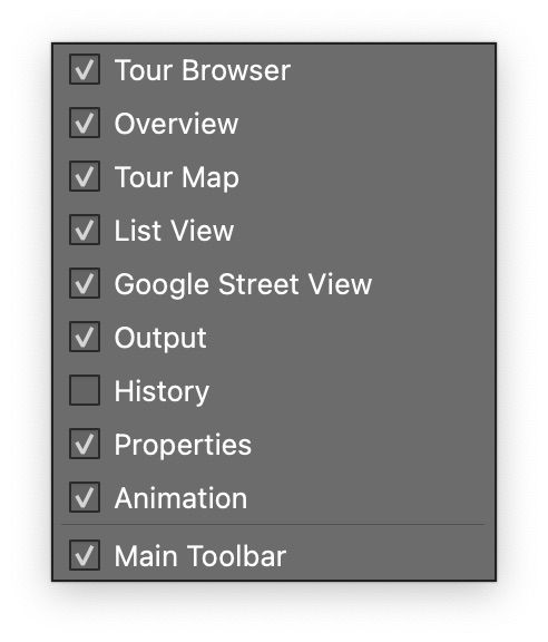 Hide and Show panels
