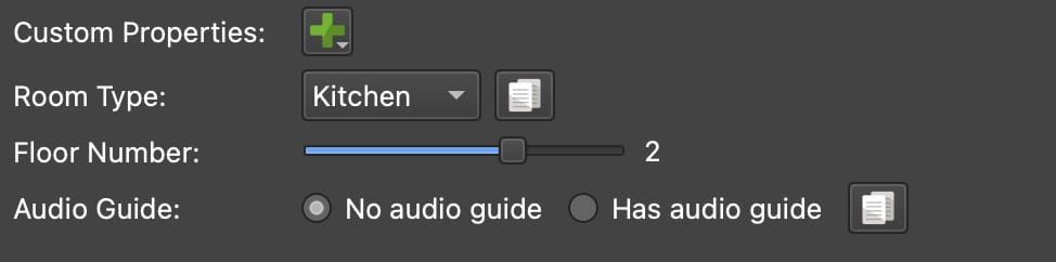 Custom Properties applied. Text, Number, True/False