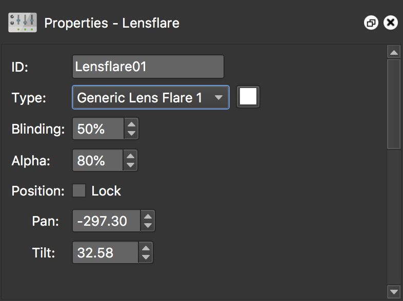 Generic Lens Flare settings