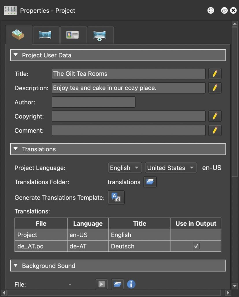 The Properties Panel in Pano2VR 7.