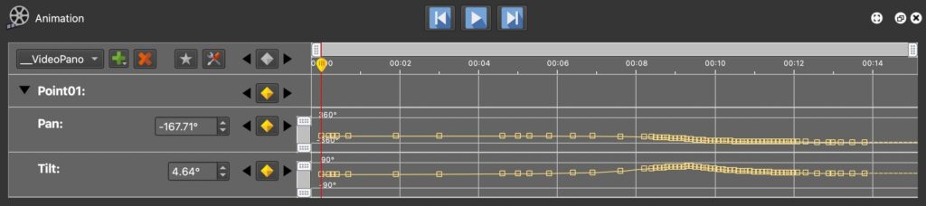 Tracking hotspots in Pano2VR 7's Animation Editor.