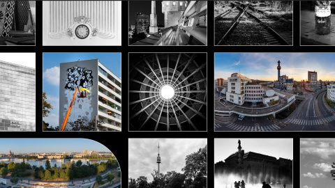 Screenshot of the Wien52 website showing Manfred Gruber’s Vienna photo project and panorama gallery